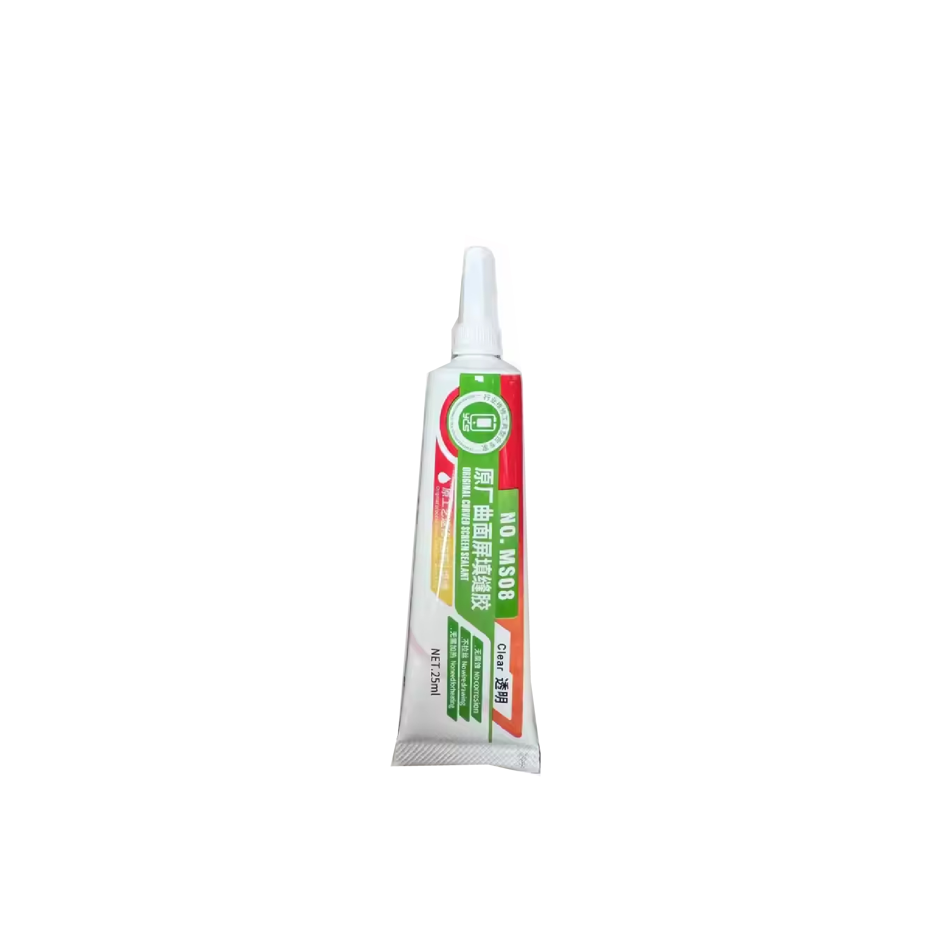 Curved screen sealant transparent